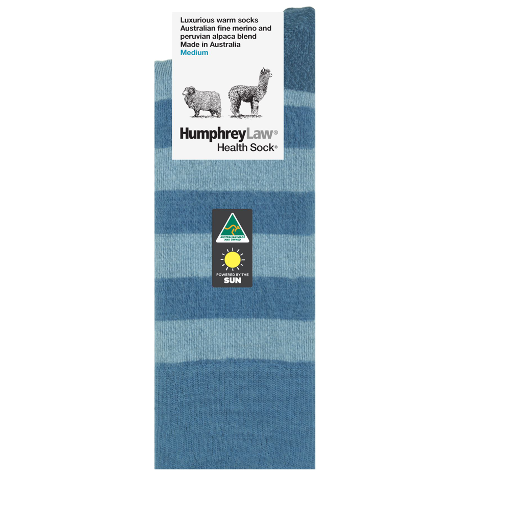 HUMPHREY LAW MERINO / ALPACA HEALTH SOCK / BLUE