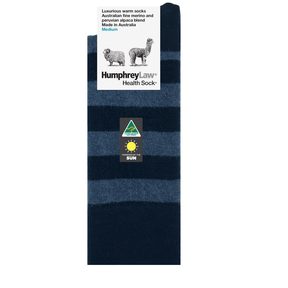 HUMPHREY LAW MERINO / ALPACA HEALTH SOCK / NAVY