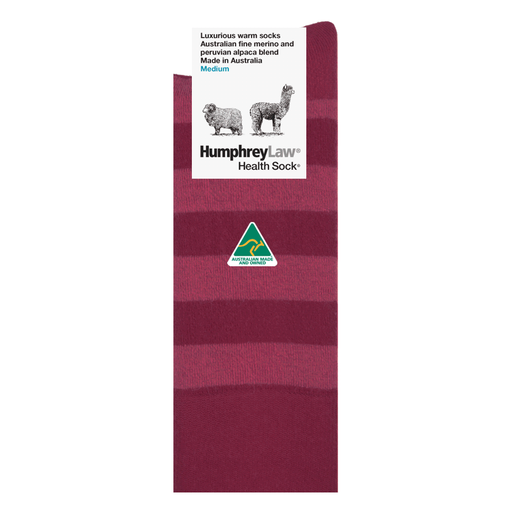 HUMPHREY LAW MERINO / ALPACA HEALTH SOCK / BERRY