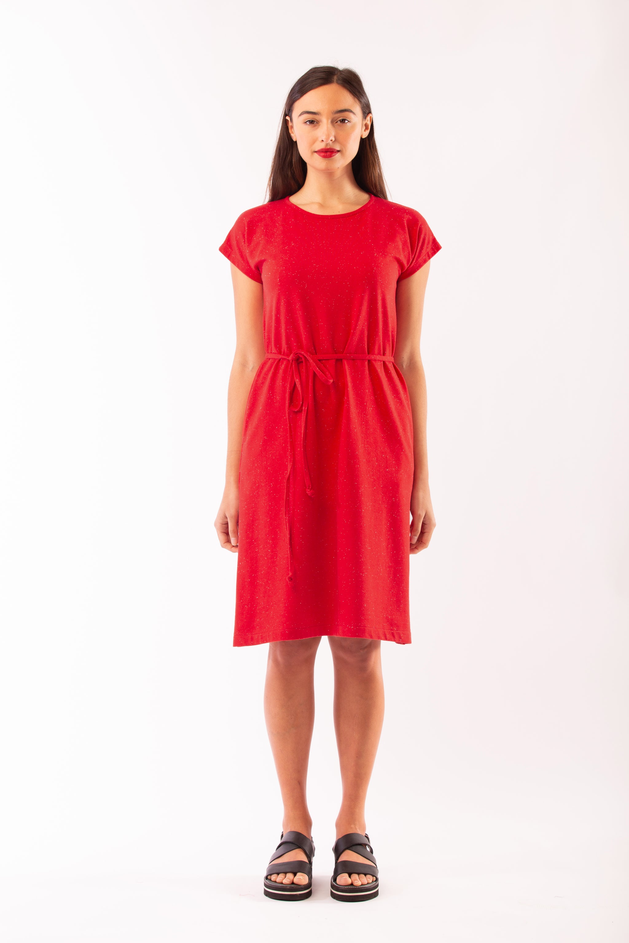 DREAMER DRESS RED FLECK