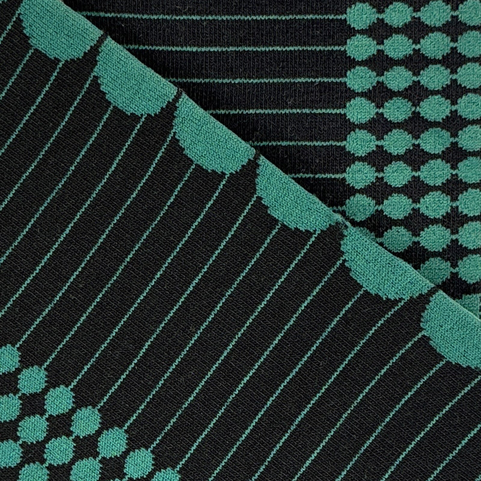 2ND PALETTE CREW COTTON SOCKS BLACK / GREEN