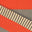 2ND PALETTE CREW COTTON SOCKS ORANGE STRIPE