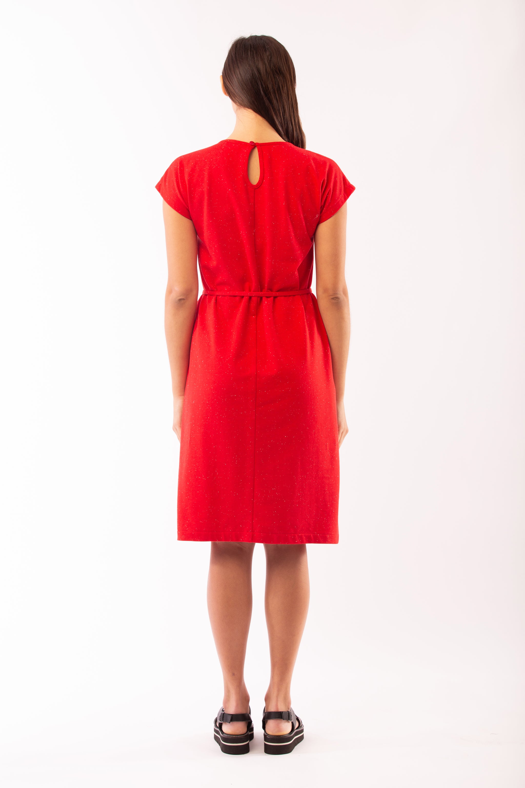 DREAMER DRESS RED FLECK