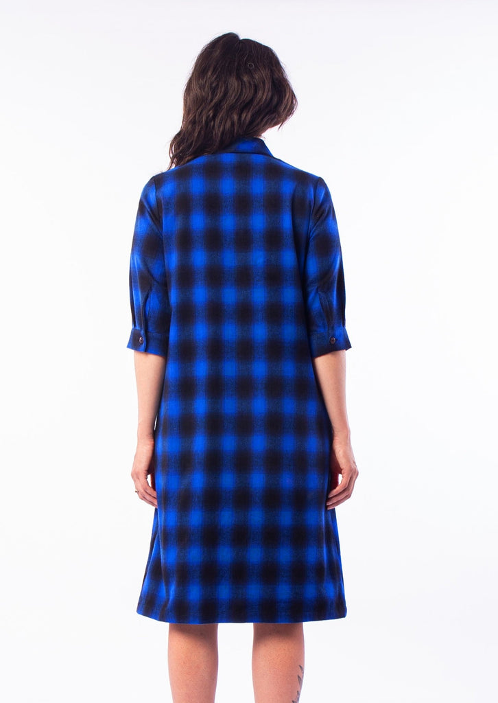 RICOCHET DRESS BLUE CHECK