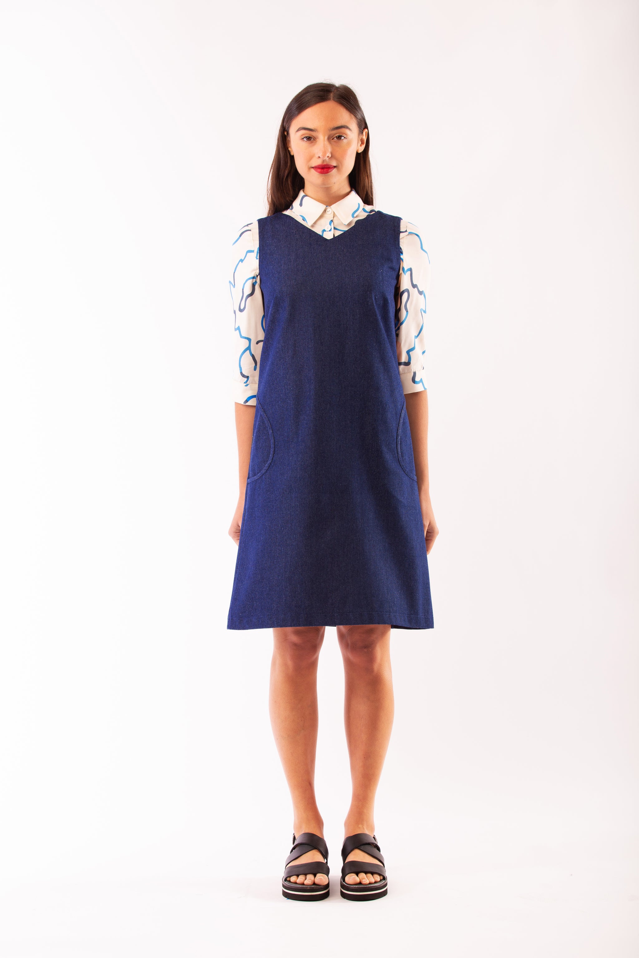 REDEEM PINAFORE BLUE DENIM