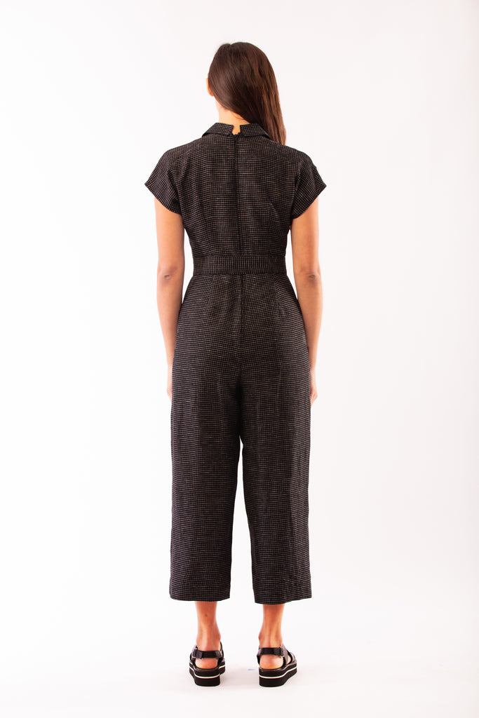 SYNTHESIZE JUMPSUIT BLACK CHECK