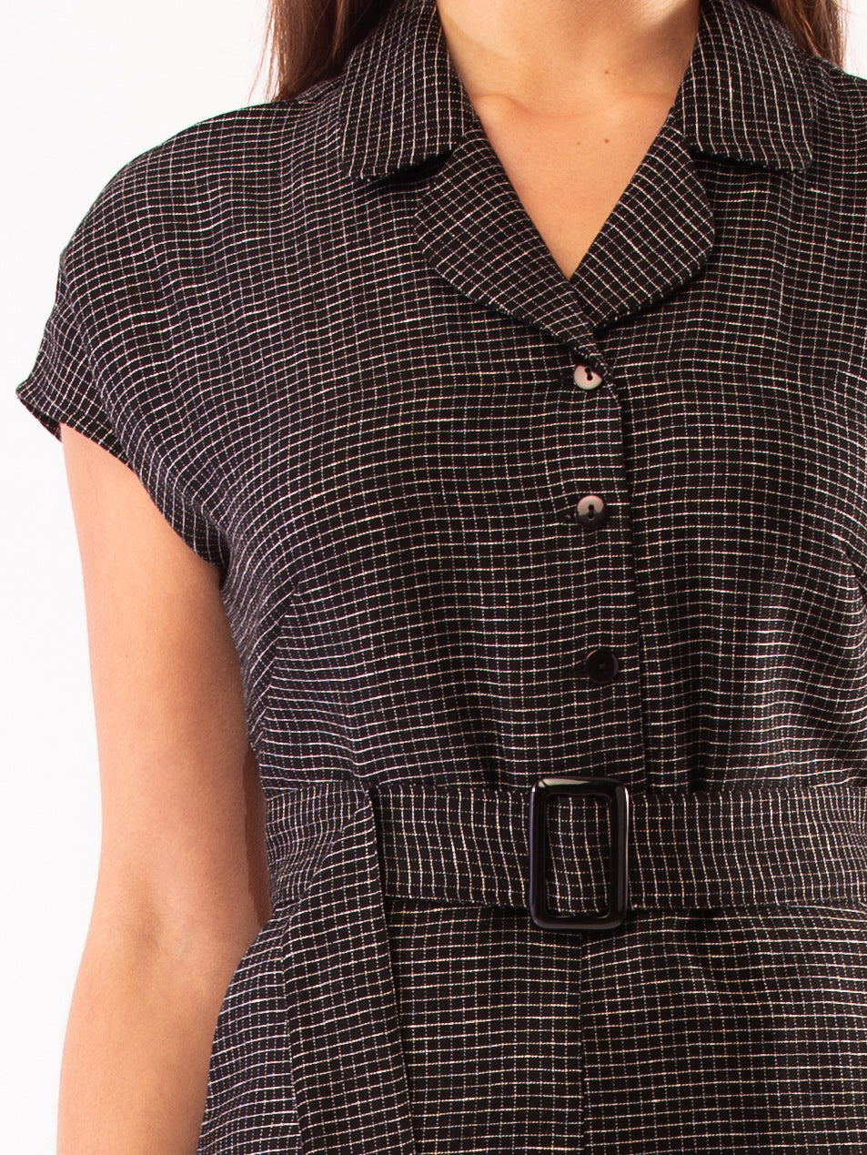 SYNTHESIZE JUMPSUIT BLACK CHECK