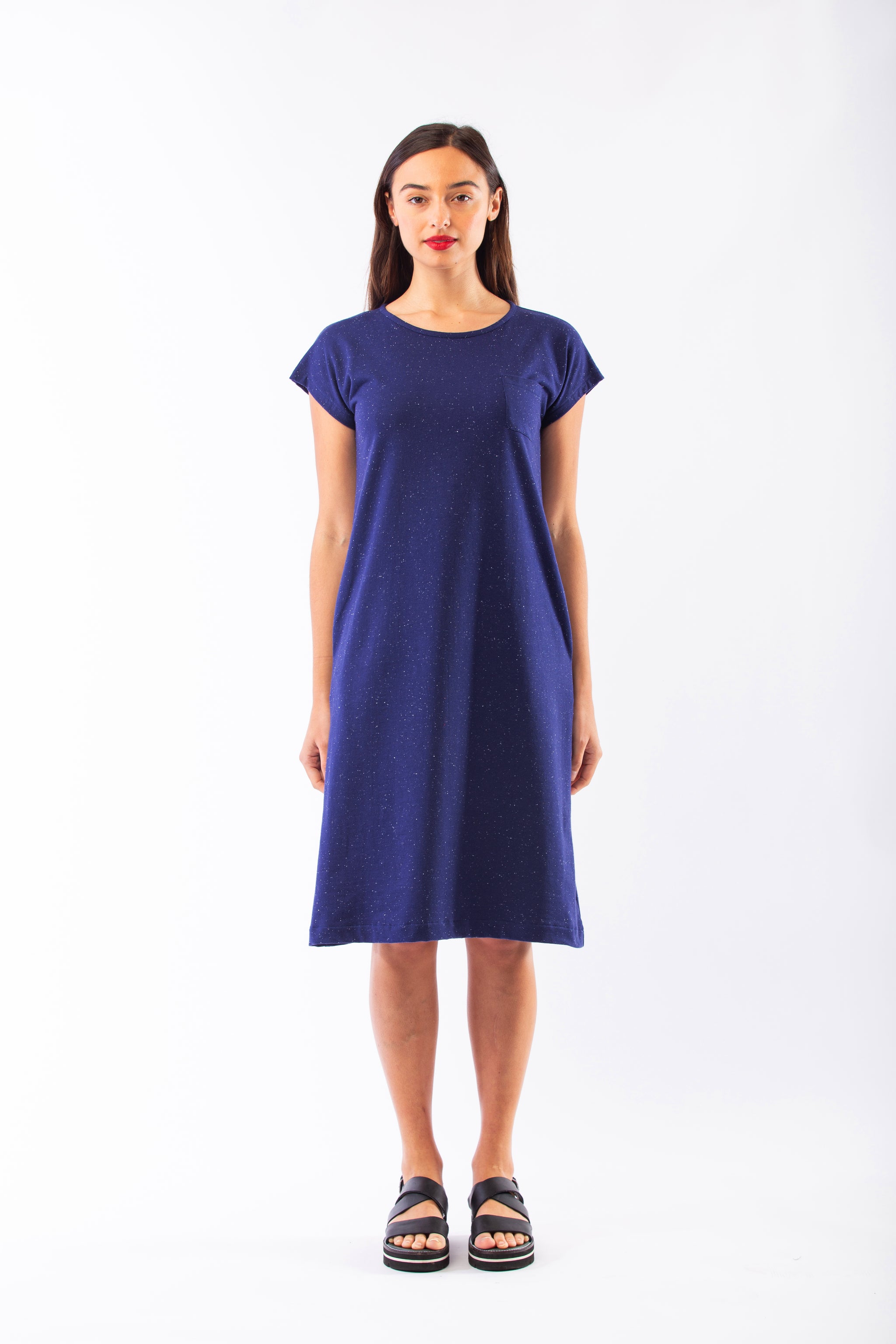 DREAMER DRESS BLUE FLECK