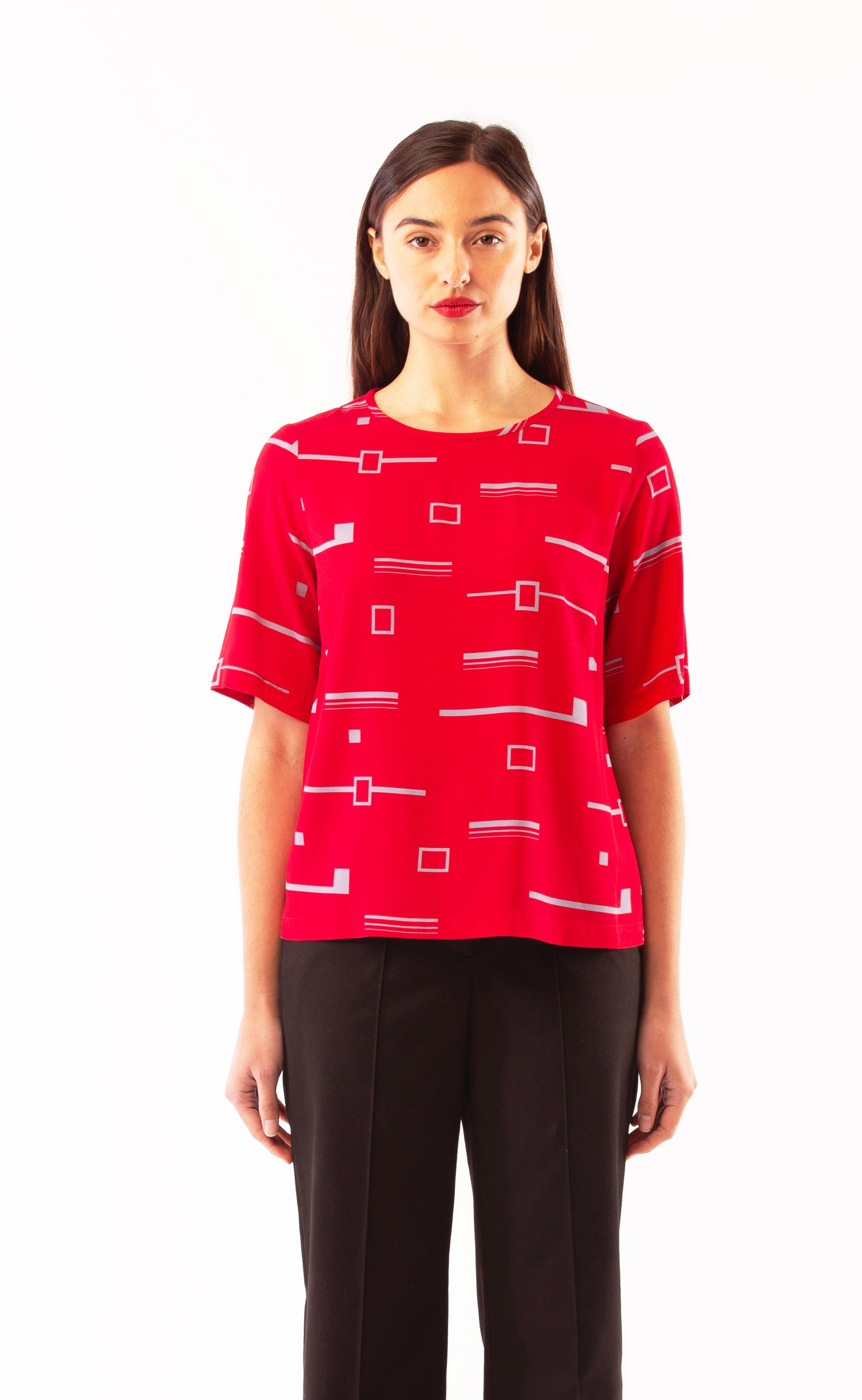 ASCEND TOP RED PRINT