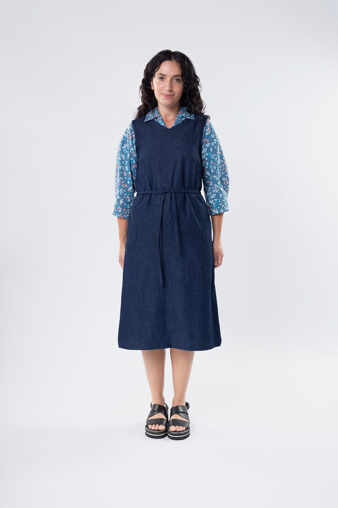REDEEM PINAFORE INDIGO DENIM