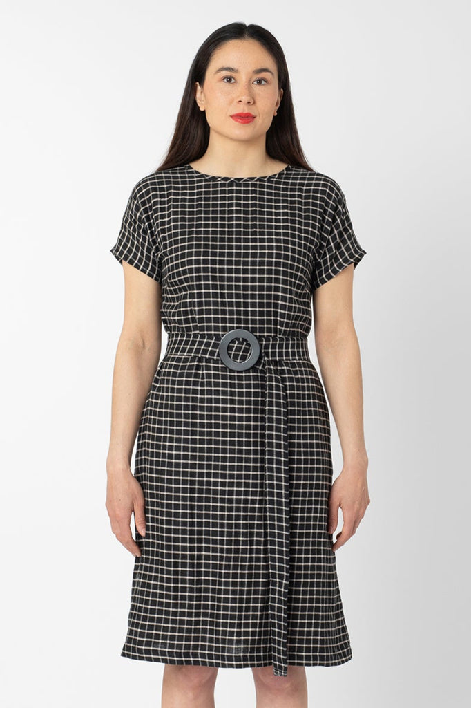 EPOCH DRESS BLACK & WHITE CHECK