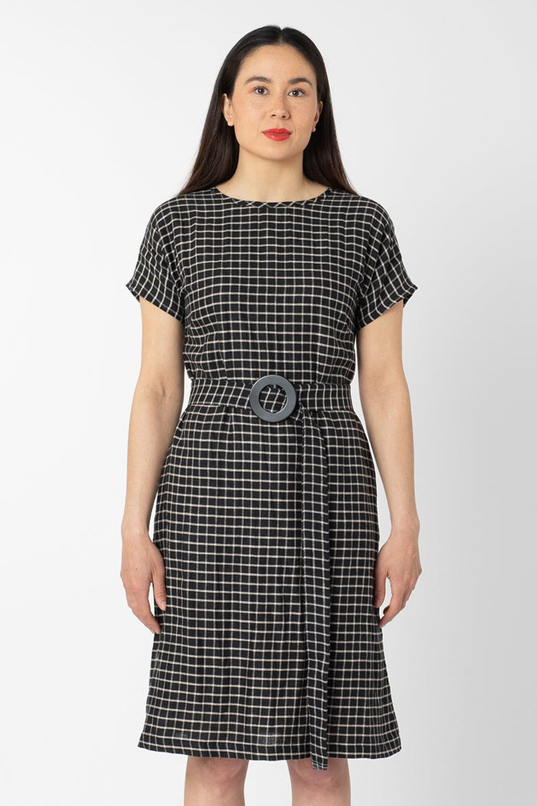 EPOCH DRESS BLACK & WHITE CHECK