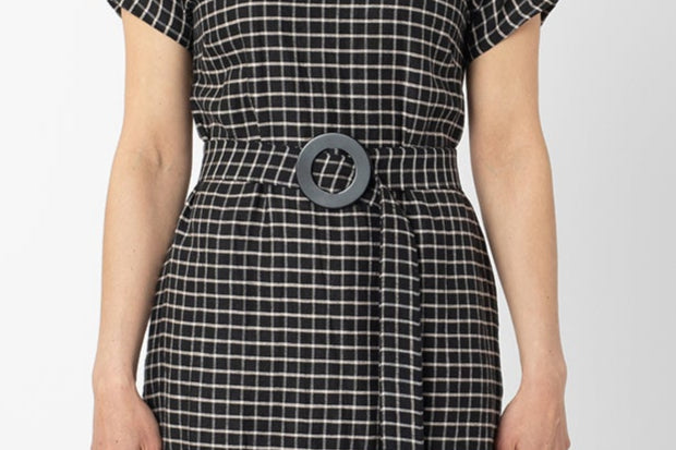 EPOCH DRESS BLACK & WHITE CHECK