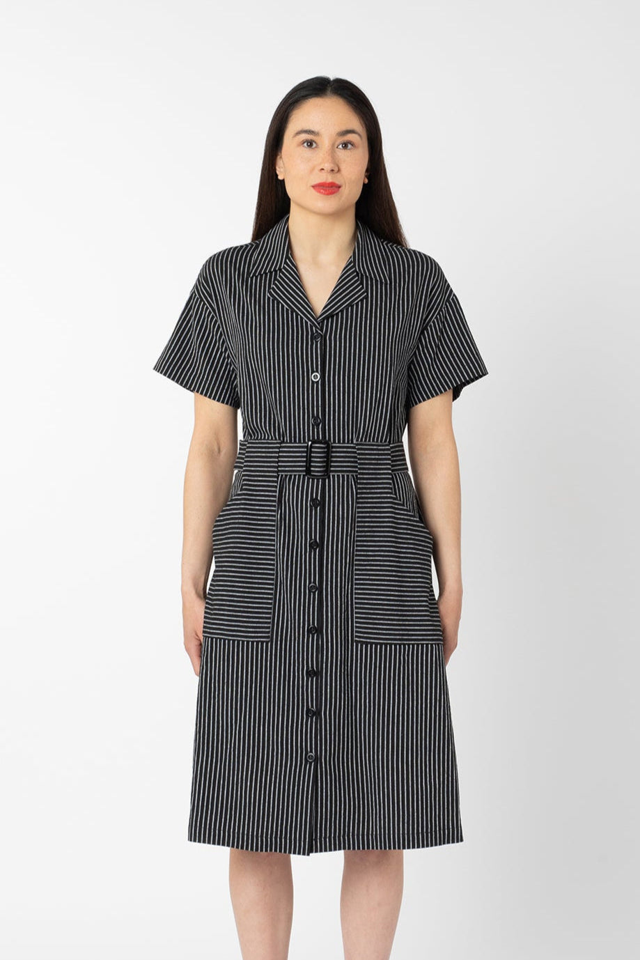 ATMOSPHERIC DRESS BLACK & WHITE STRIPE