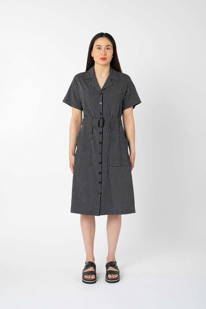 ATMOSPHERIC DRESS BLACK & WHITE STRIPE