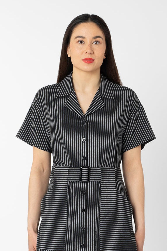 ATMOSPHERIC DRESS BLACK & WHITE STRIPE