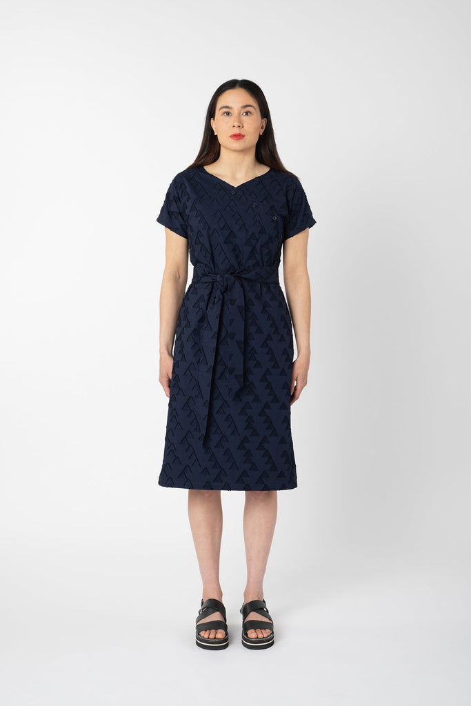 KLEO DRESS NAVY TRIANGLES