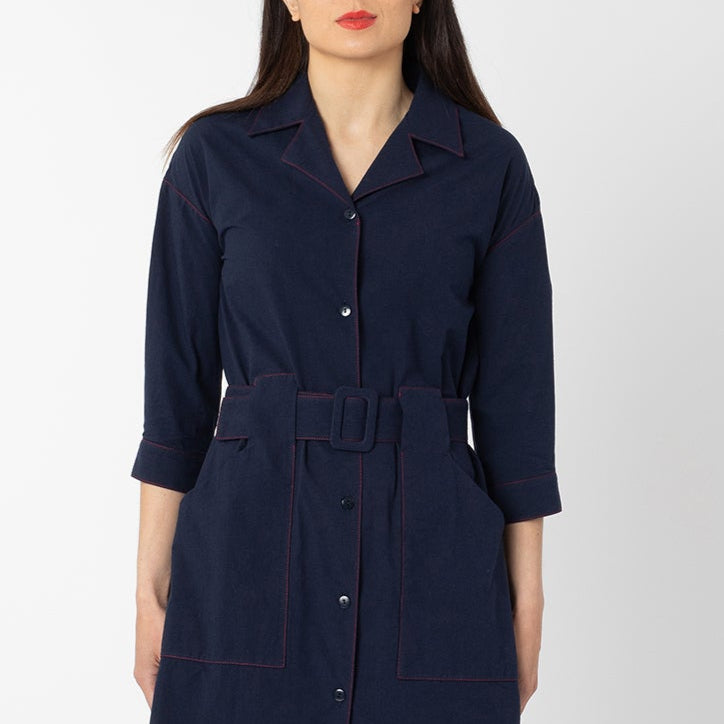 ATMOSPHERIC DRESS / OVERCOAT NAVY