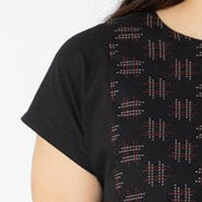 UNDULATE DRESS BLACK & RED PRINT