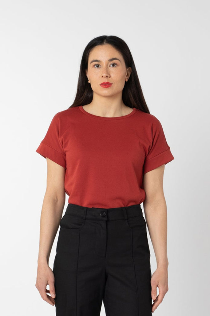 RIPPLE TOP RUST TERRY TOWELLING