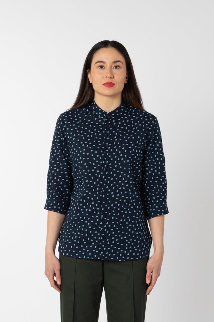 SPECTRUM SHIRT NAVY SPOT