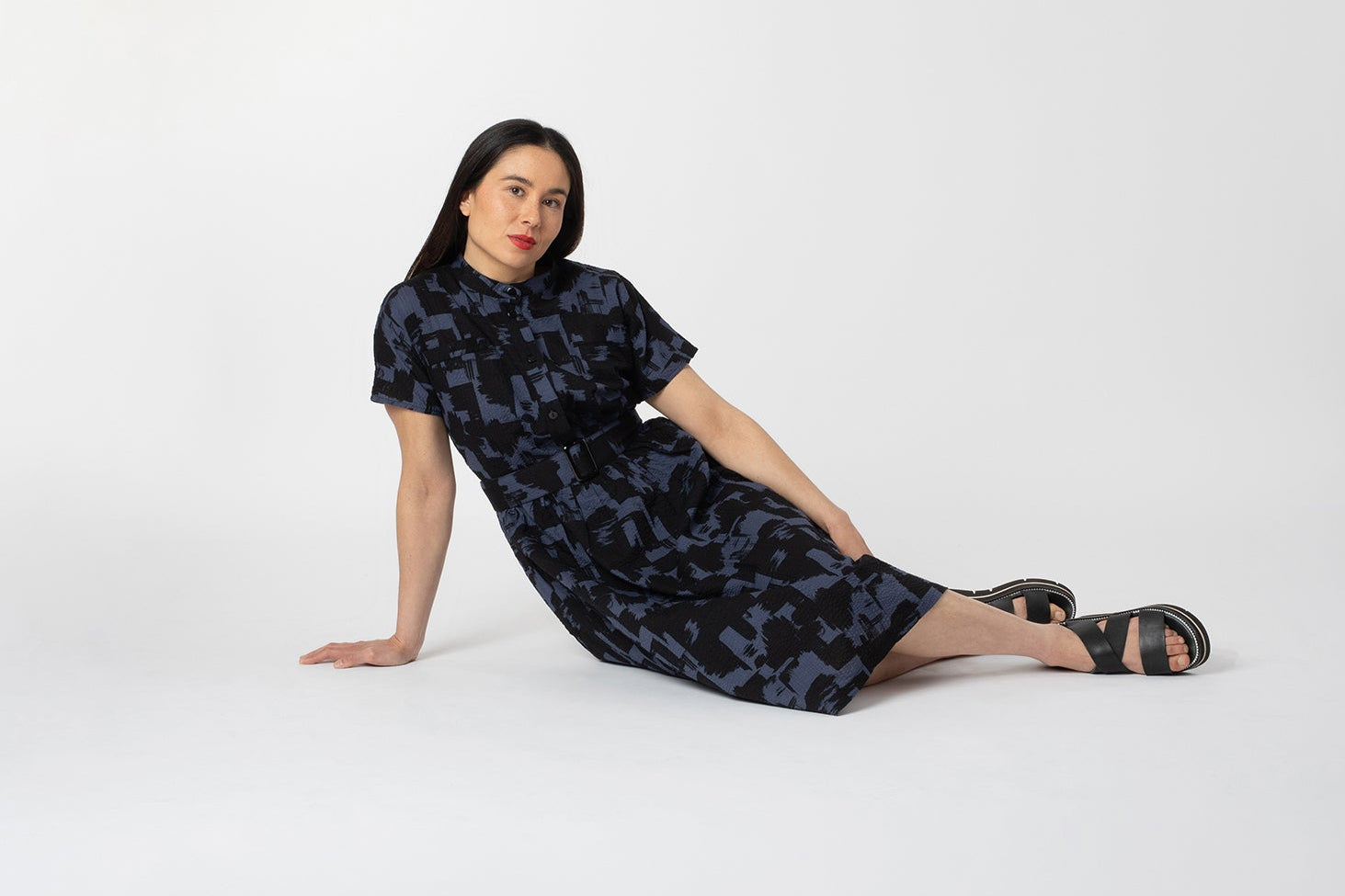 INFINITY DRESS GEO PRINT