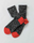 MONOTONE CREW WOOL / COTTON SOCKS BLACK MARLE