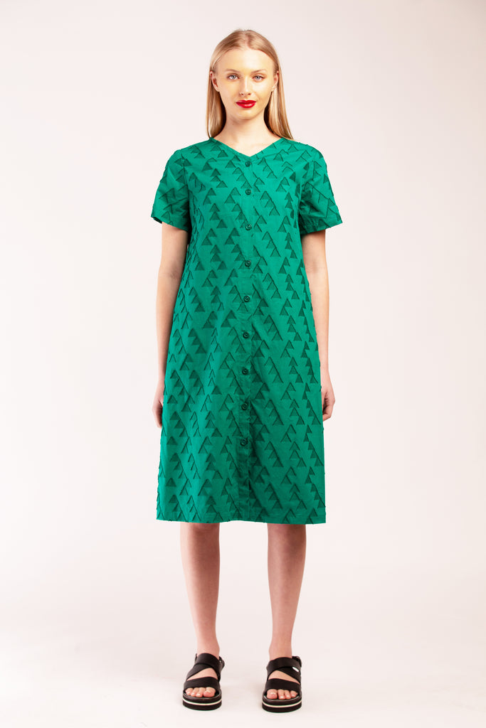 DELUGE DRESS GREEN