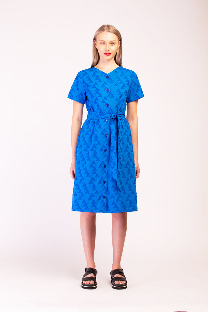 DELUGE DRESS BLUE